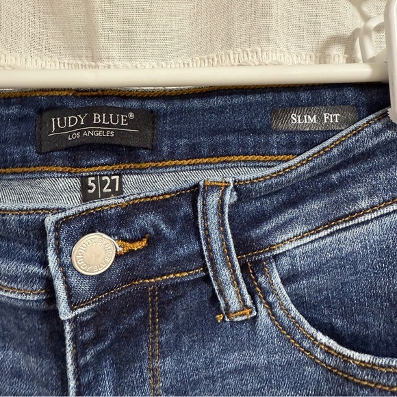 Judy Blue Ready or Not Mid Rise Distressed Slim Fit Jeans - Picture 2 of 7